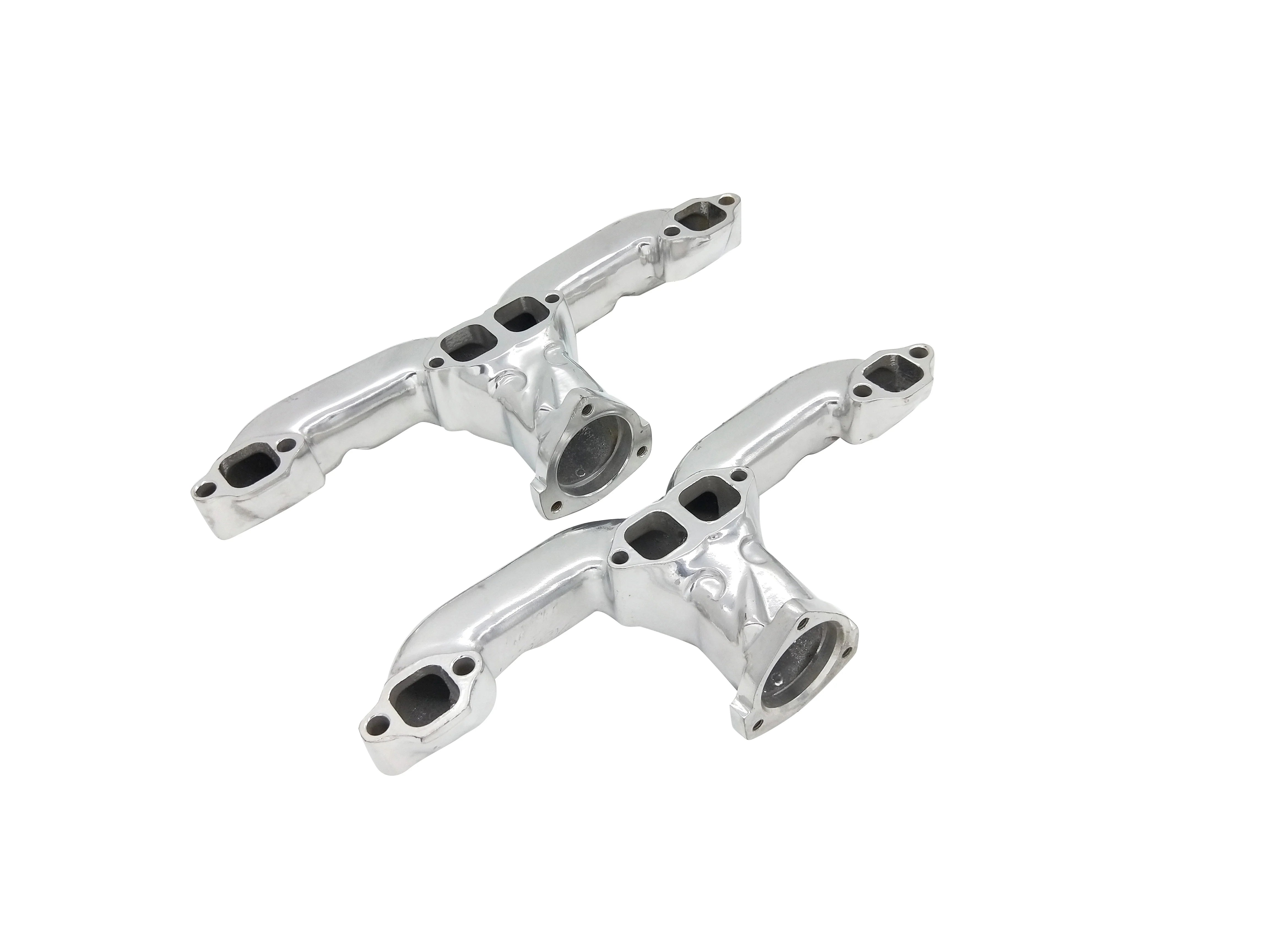 Cast Iron Ram Horn Exhaust Manifolds For 1955-Up Chevy 350 Corvette