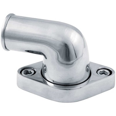 Polished Aluminum Water Neck 90 Degree SBC BBC 283 327 350 396 454