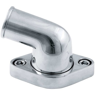 Polished Aluminum Water Neck 75 Degree SBC BBC 283 327 350 396 454