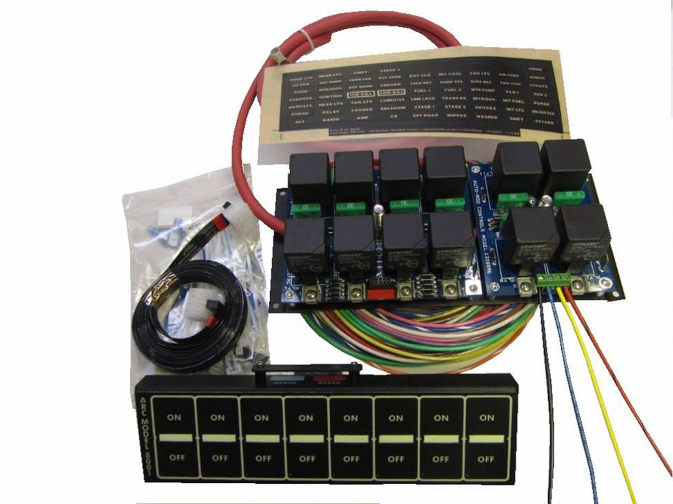 8 Switch In-Dash Control Module Black Faceplate