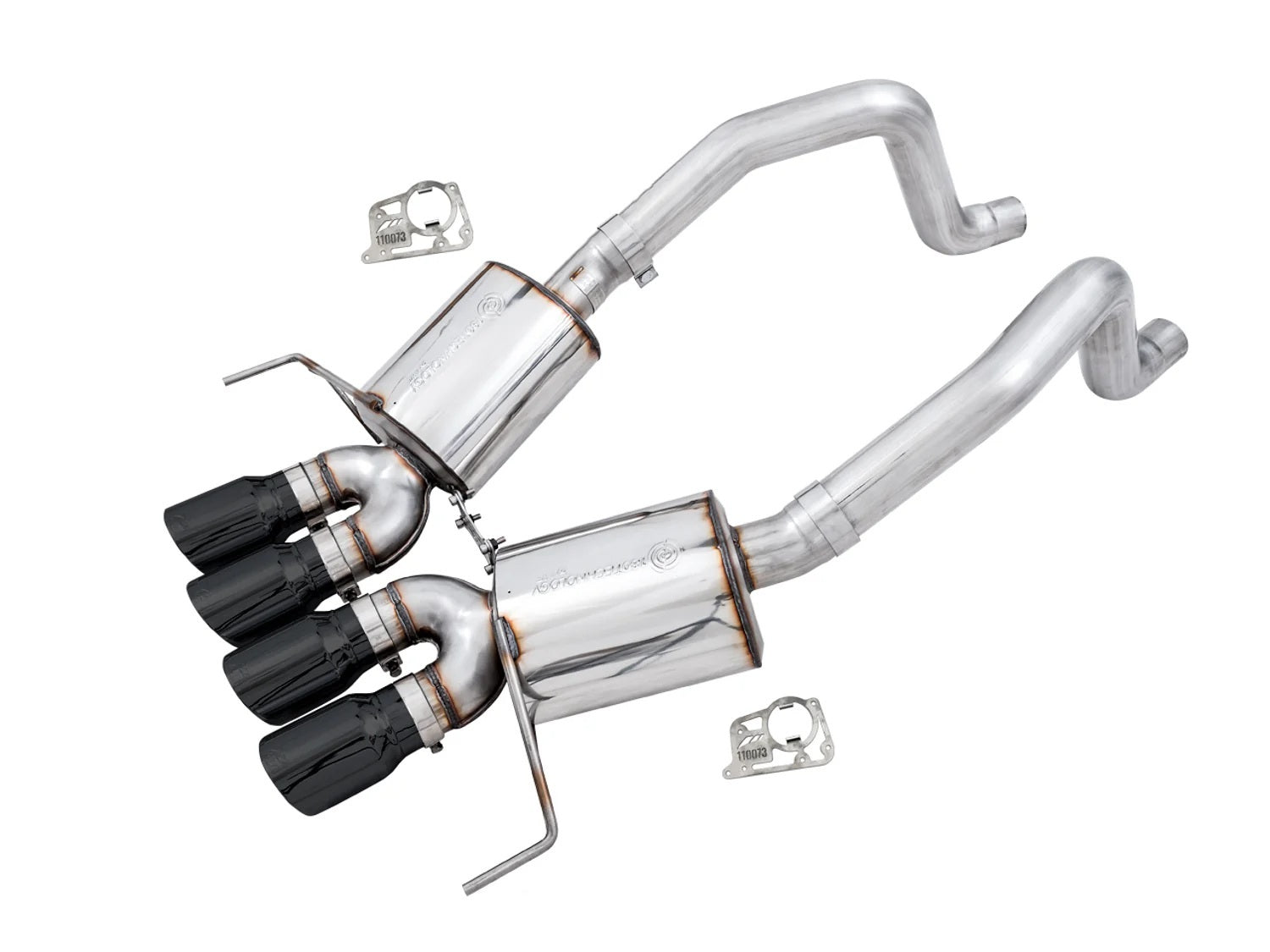 C7 Corvette Exhaust Quad Black Tips