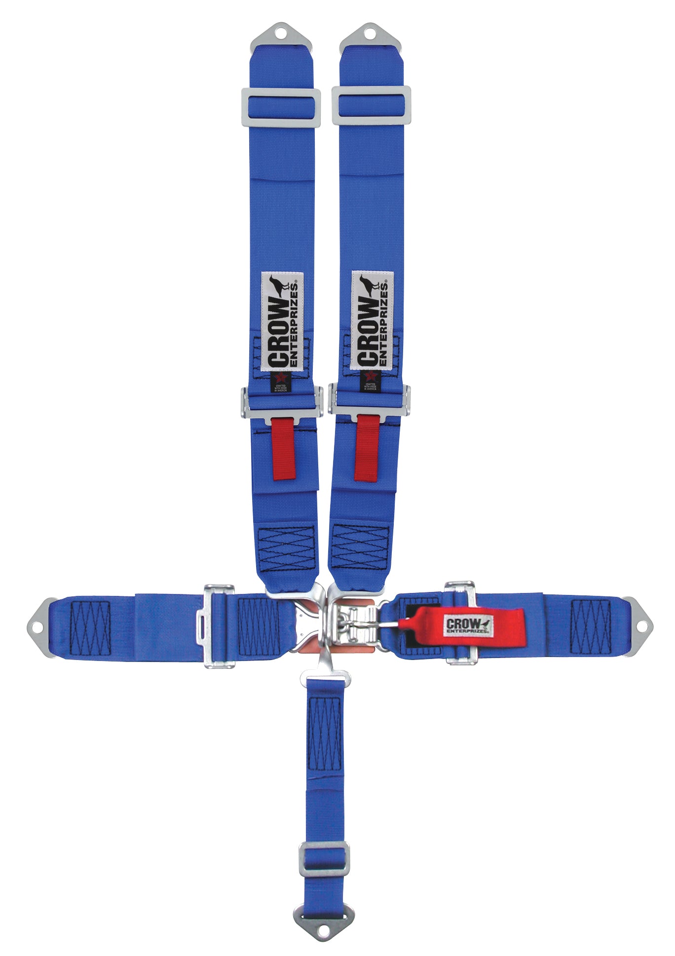 5-Pt Harness Small Latch Blu Bolt in Blk Hardware