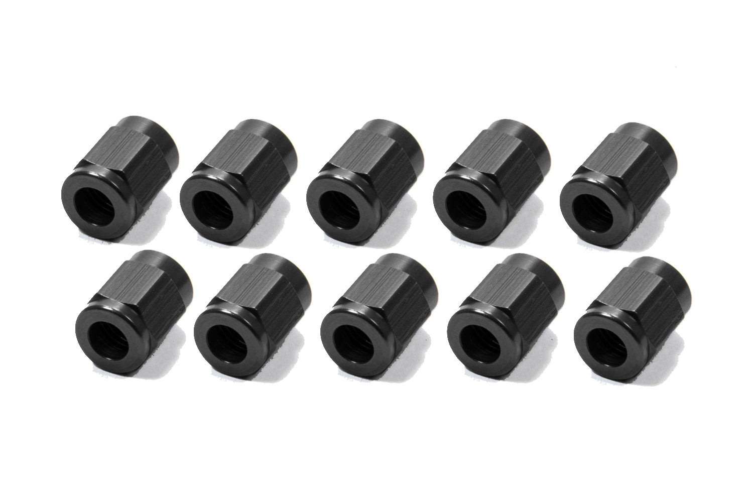 #3 Aluminum Tube Nuts (10pk) Black