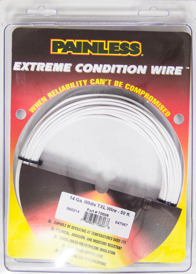 14 Gauge White TXL Wire 50 Ft.
