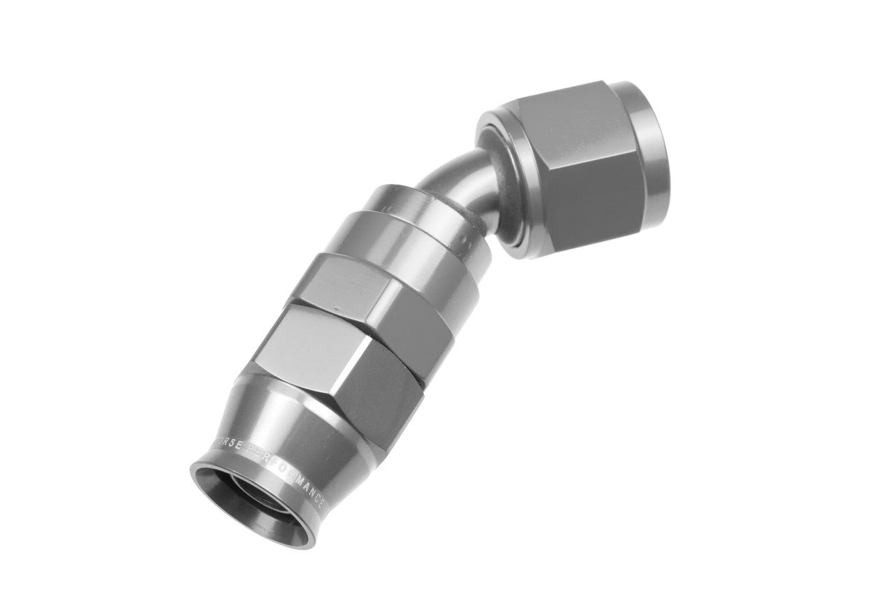 10AN 45 Degree PTFE Reusable Hose End Clear