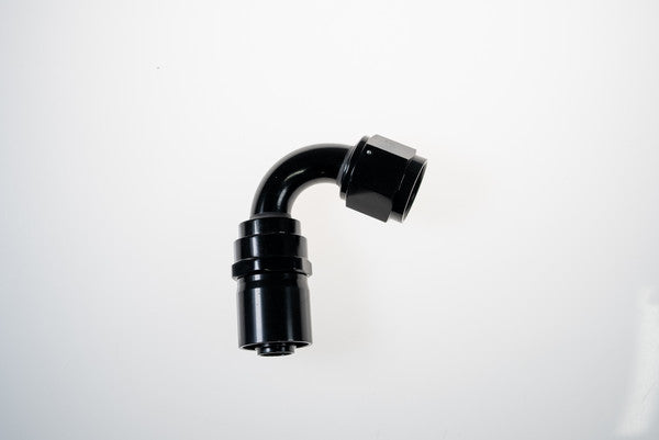 12AN 120Deg Crimp Hose End Black