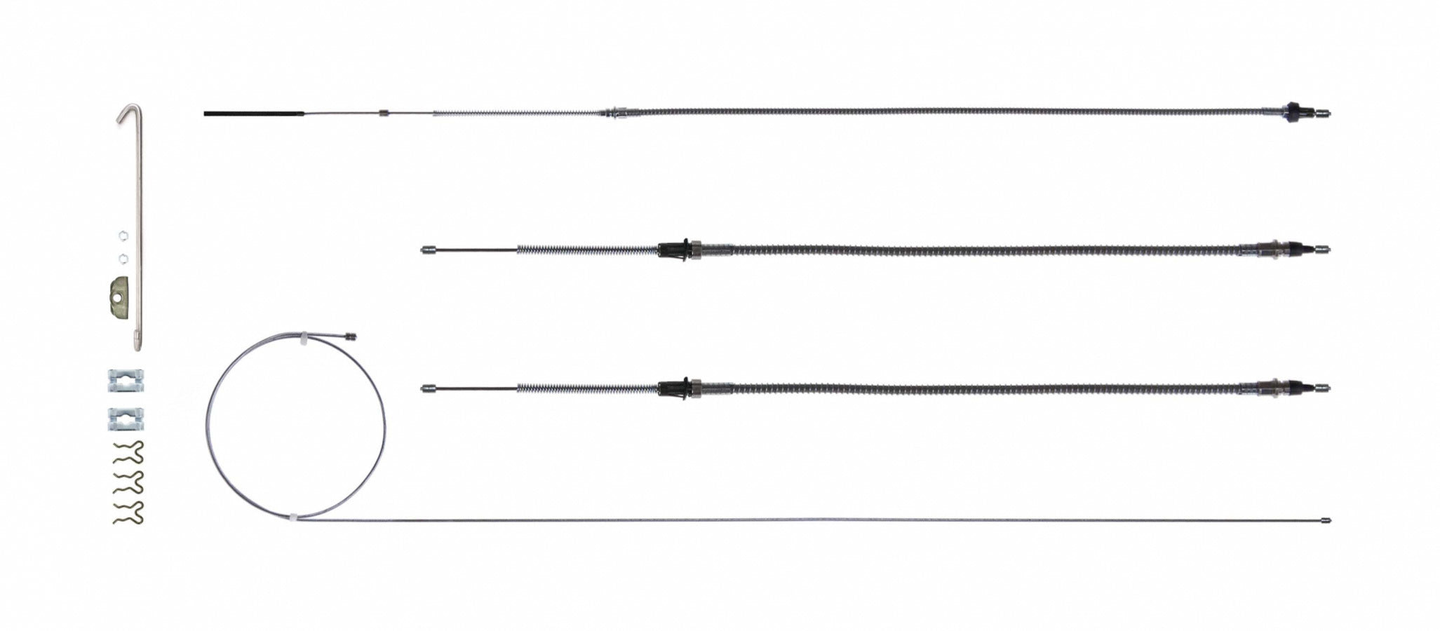 Brake Cable Set w/Hardwa re 68-69 Camaro Stainles