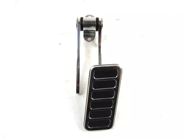 Universal Billet Aluminum Gas Pedal 6 Pad w Steel Arm Polished F53804