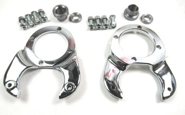 1928-1948 Ford Straight Axle Disc Brake Metric Caliper Brackets Chrome C20560C