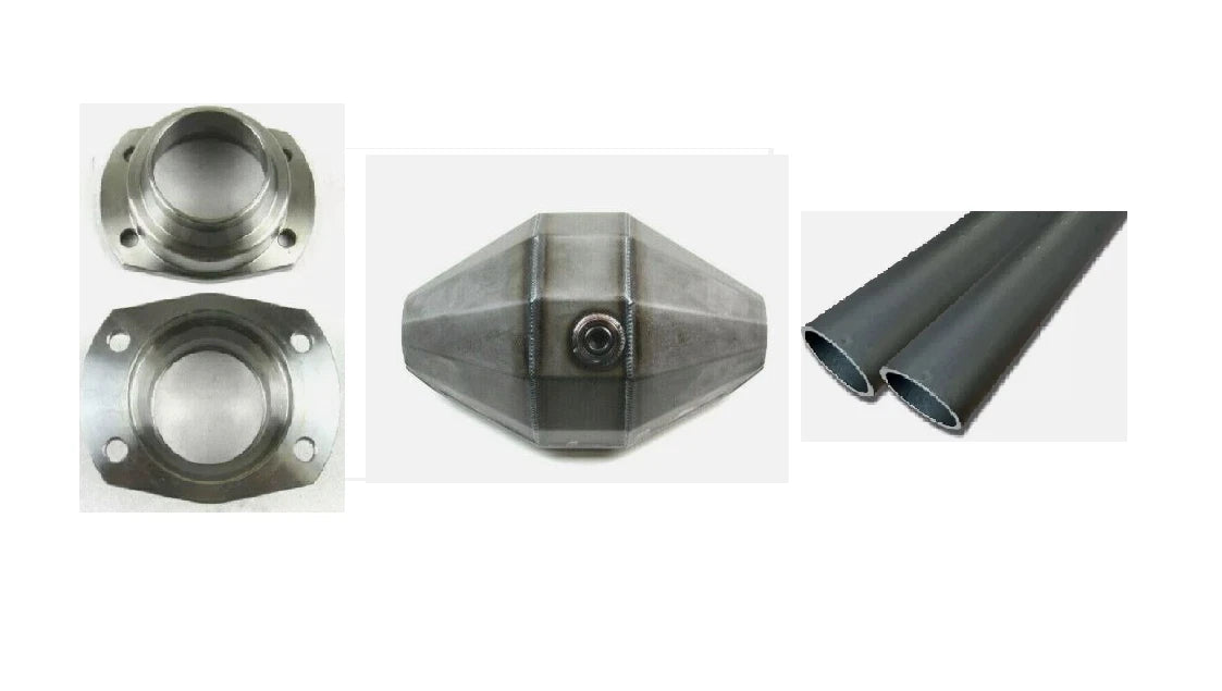 9“ Ford Fab Rear Housing w/ Big Ford Late Model Bearing Ends & 3'' Tubes C23006/C23101/C23111