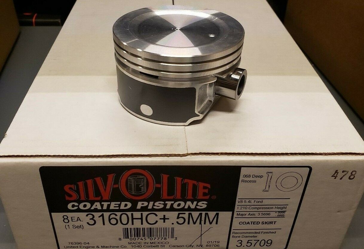 3160HC.5mm hypereutektisch beschichtete Kolben passend für Ford Truck 5.4L 330 VIN L, Baujahr 1997-2004