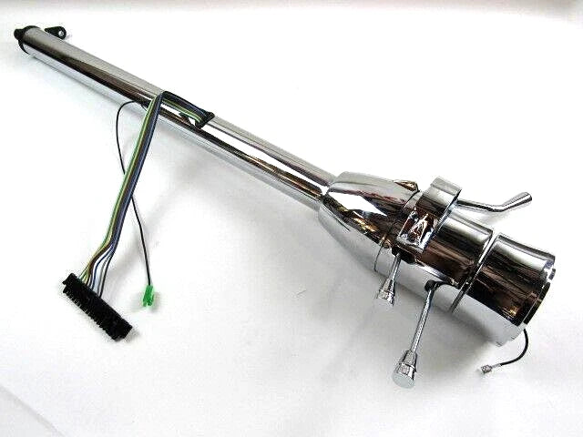 Universal 35'' Tilt Automatic Steering Column W/ Wheel Adapter Chrome S81005C