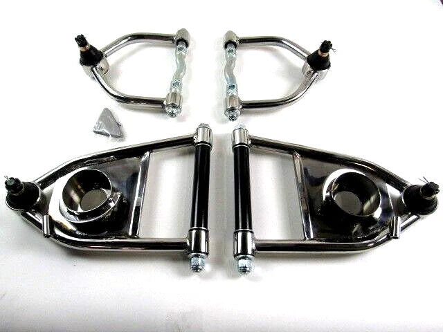 Mustang II 2 Control Arms Tubular Upper & Lower Coil Spring Stainless C21001S