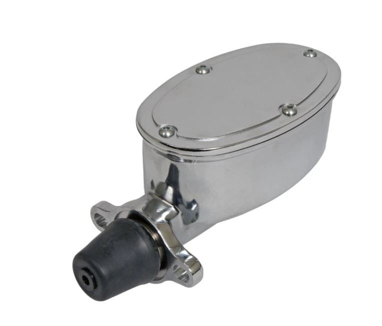 1'' Aluminum Oval Dual GM Master Cylinder 9/16'' & 1/2'' Ports Chrome B10014C