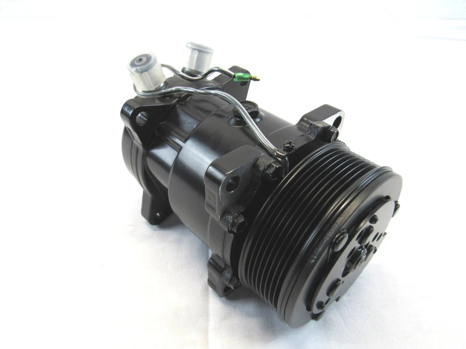 Serpentine Belt Sanden 508 Style A/C Air Conditioning Compressor Blk D32103BK