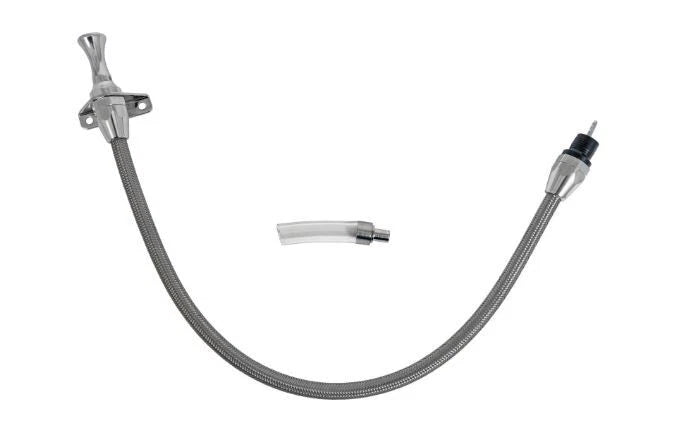 Ford AOD Stainless Braided Transmission Dip Stick Firewall Mount E45536