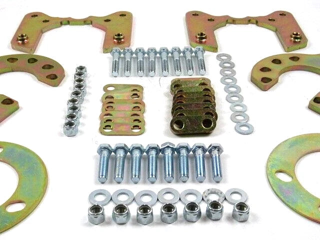 Ford 9'' Gm Metric DISC Brake Caliper Brackets w/ Hardware Zinc C20571