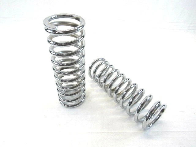10" Tall Coil Over Shock Springs, ID: 2.5", Rate: 250lb, Chrome C21605C