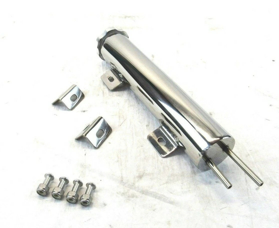 14oz. Universal Stainless Overflow Tank w/Mount 2" × 10“ Polished K72701