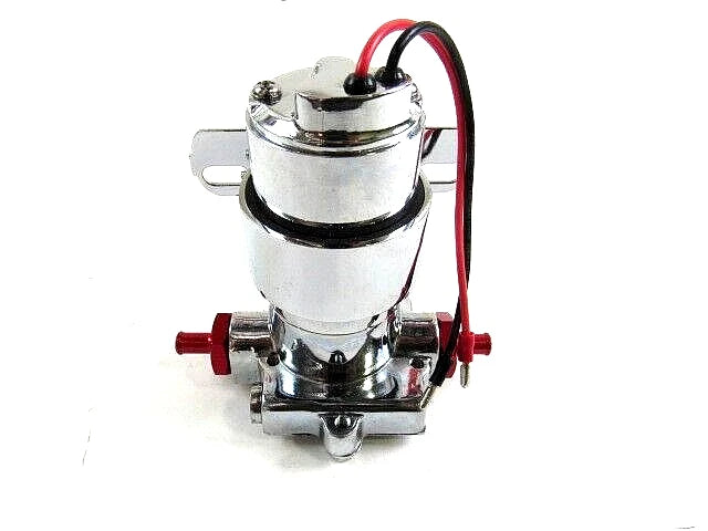 Universal High Volume Ford Chevy Mopar Electric Fuel Pump 97GPH Chrome F53001C