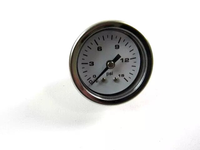 1-1/2'' Fuel Pressure Gauge 0-15PSI White Face F53587