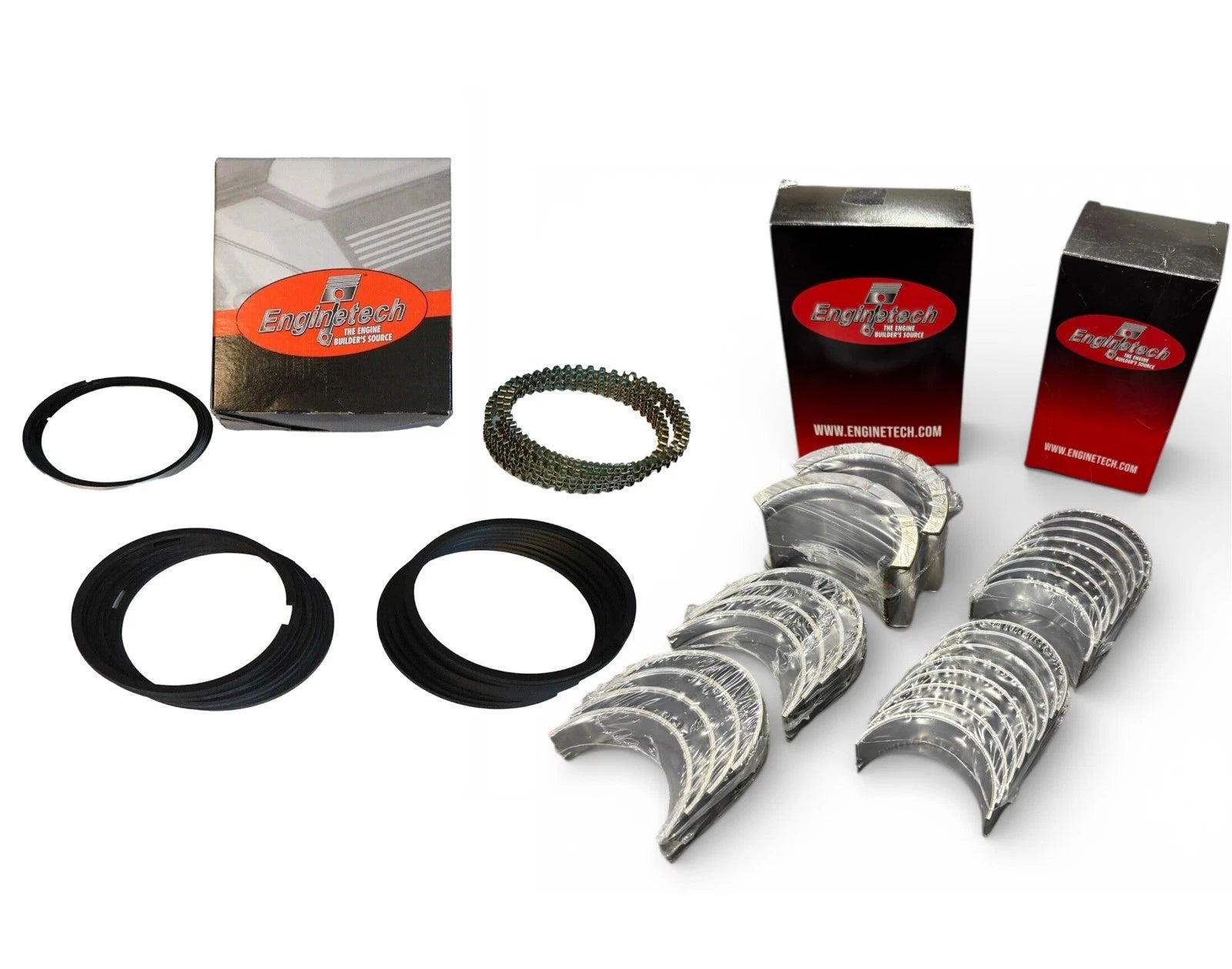 Main & Rod Bearings w/ Piston Rings for 1968-1986 Chevrolet SBC 5.7L 350 327 V8