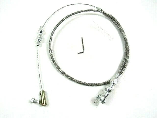 Universal GM Ford Chevy Mopar 24'' Steel Cover Throttle Cable Kit F53707
