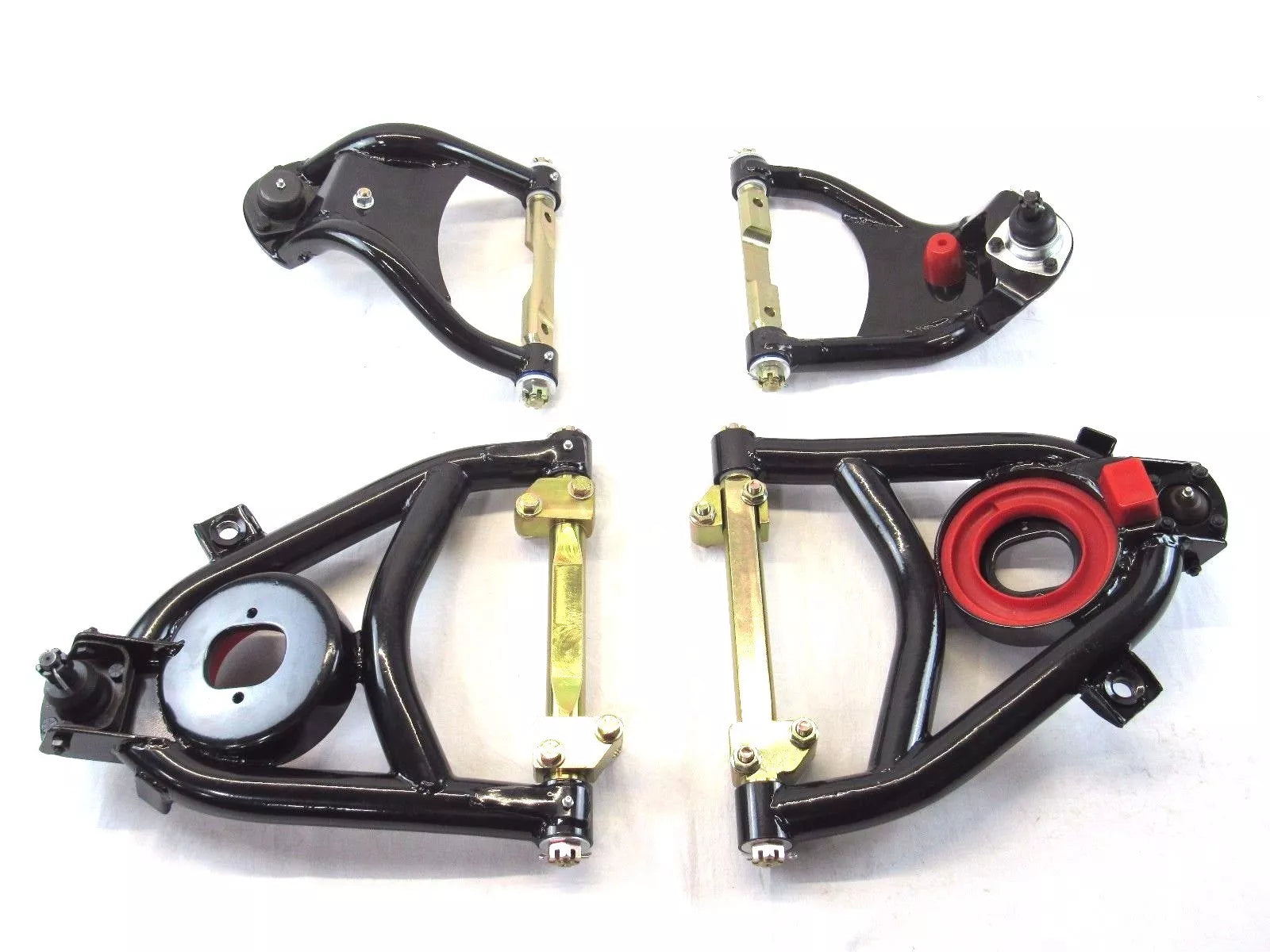 1955-1957 Chevy Belair Tubular Upper/Lower Control Arm Set Black C21013/C21014