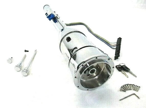 35'' Manual Tilt Steering Column W/ Key and Wheel Adapter Chrome S81036C