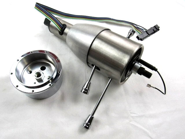 Universal 12'' Tilt Manual Floor Shift Steering Column W/ Adapter Natural S81011