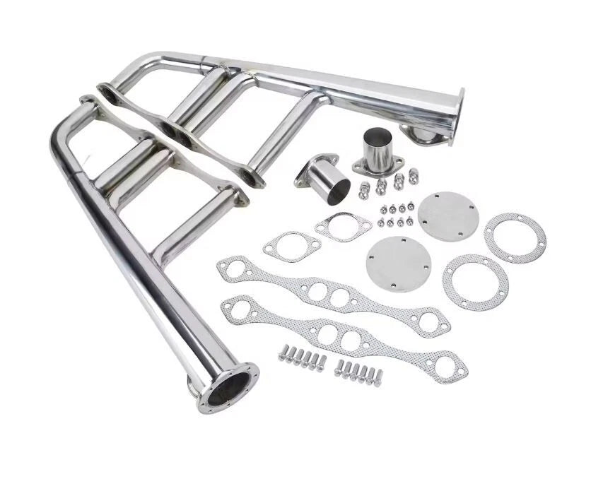 Lake Style Headers Compatible with Chevy Small Block 283 -350 Stainless Steel H60007S
