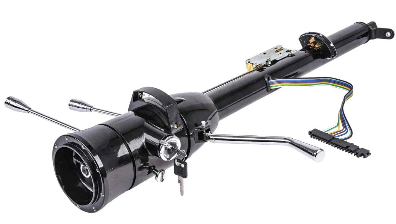 35" Tilt GM Steering Column Automatic W/ Key & Wheel Adapter Black S81025BK
