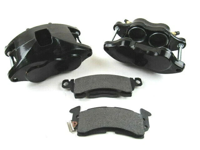 1964-74 GM Replacement Dual Piston Brake Calipers w/ Pads Black B12508BK