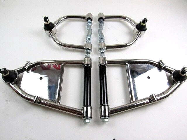 Mustang II Narrowed Control Arms Upper & Lower for Airbag Stainless C21004S