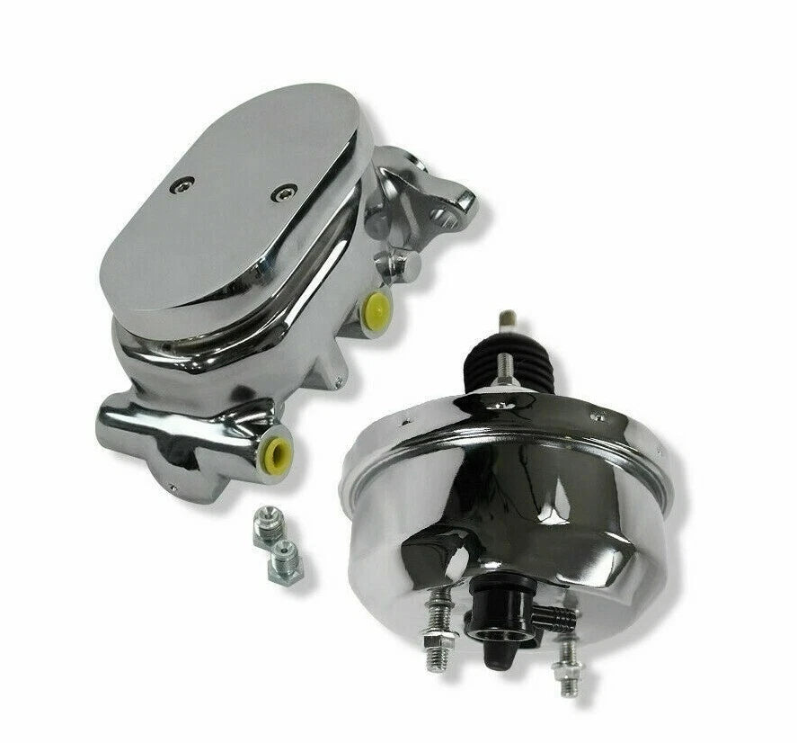 8'' Power Brake Booster & Alum. Master Cylinder Set Chrome B10603C/B10003