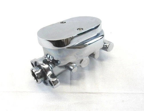GM Aluminum Brake Master Cylinder 1-1/8'' 2 Port Smooth Top Chrome B10006