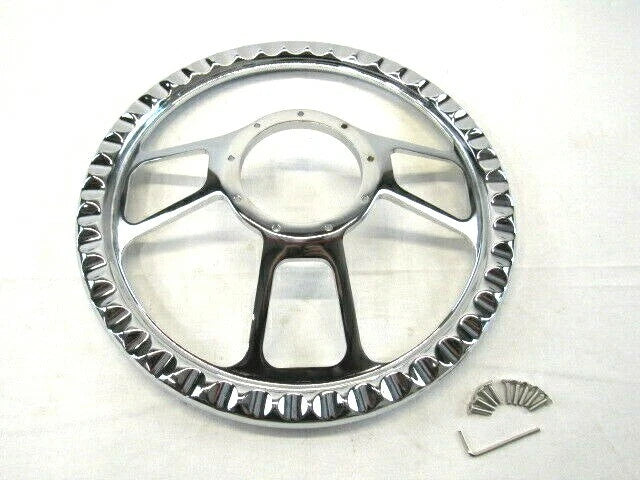 Full Aluminum Billet 14'' Steering Wheel (9 Hole) S82019F