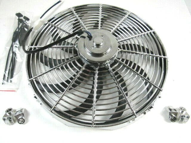 16'' Curved Blade 12V Reversible HD Electric Fan 2500CFM Chrome K72604HDC