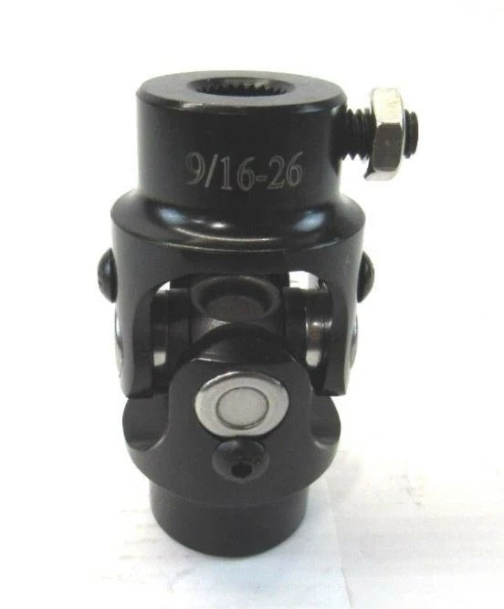9/16''-26 X 3/4'' Round Universal Steering Shaft U-Joint Black S83104Bk
