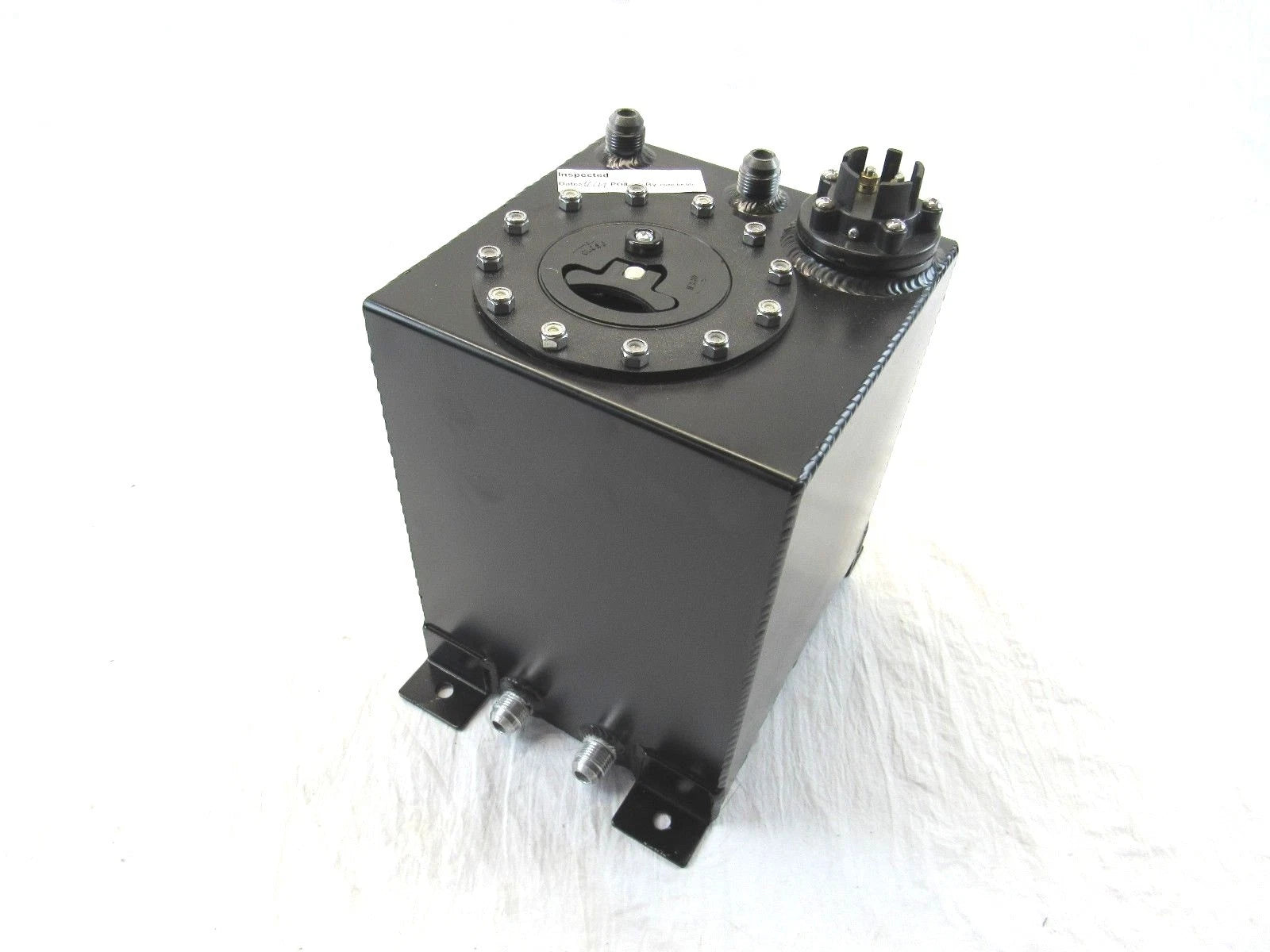 Fabricated Aluminum 2.5 Gallon Fuel Cell With 0-90ohm Sender Black F51001BK