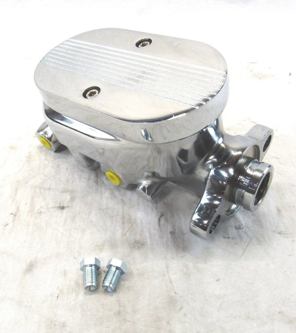GM Universal Alum. Brake Master Cylinder Finned Top Chrome B10008