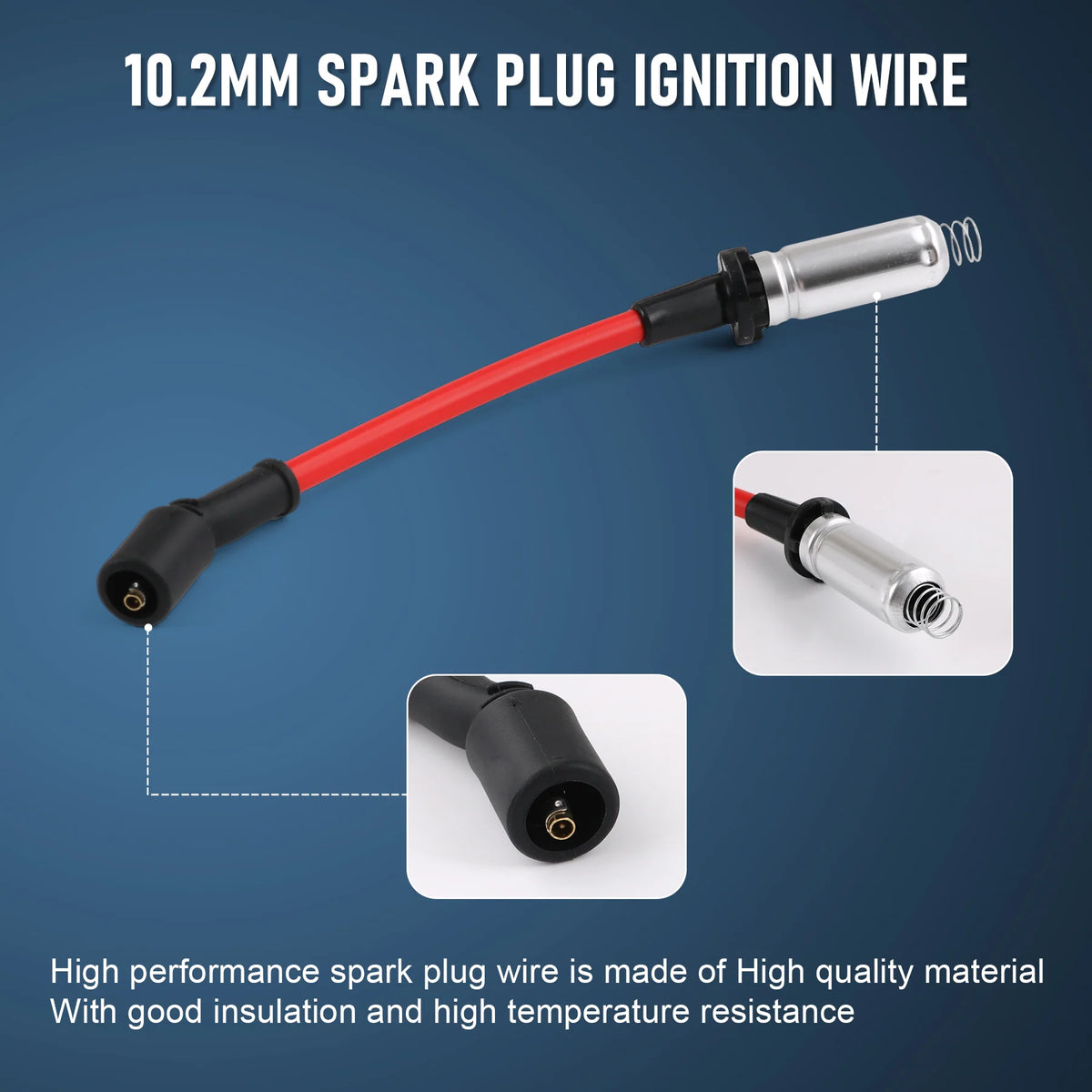41-110 Iridium Spark Plugs & M8-48322 Spark Plug Wires for 5.3 6.0L 6.2L Chevy