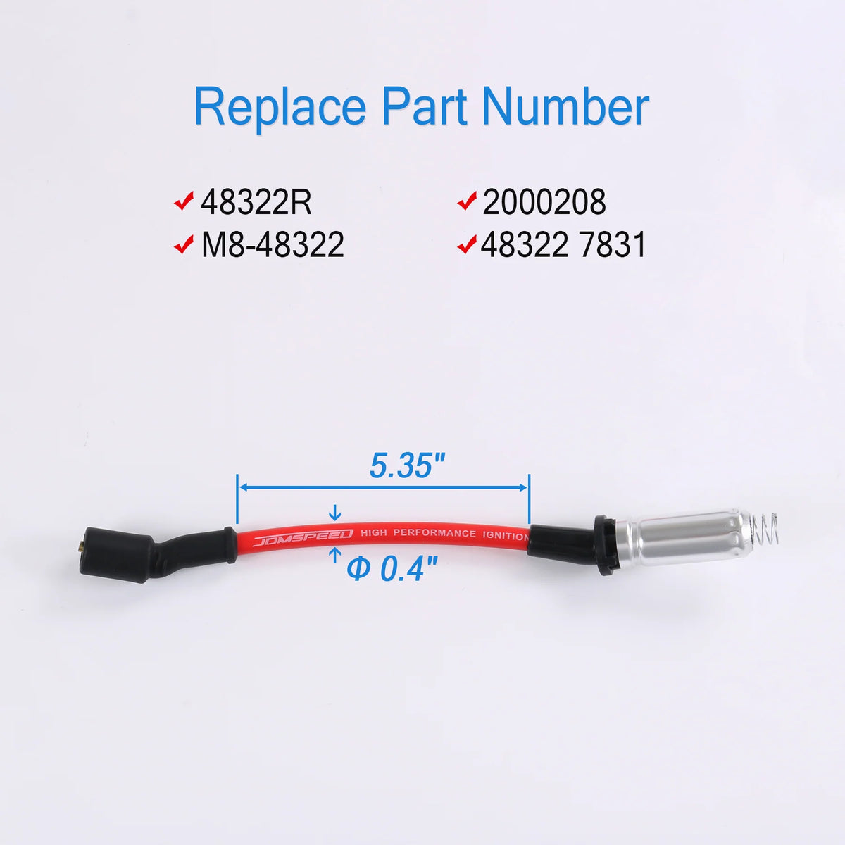 41-110 Iridium Spark Plugs & M8-48322 Spark Plug Wires for 5.3 6.0L 6.2L Chevy