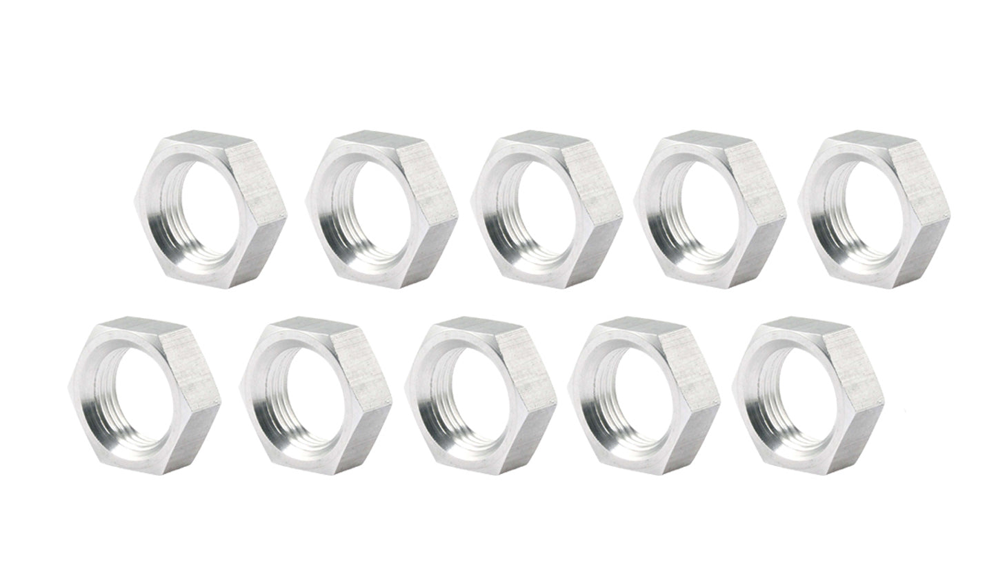 5/8-18 RH Alum Jam Nuts Thin O.D. 10pk