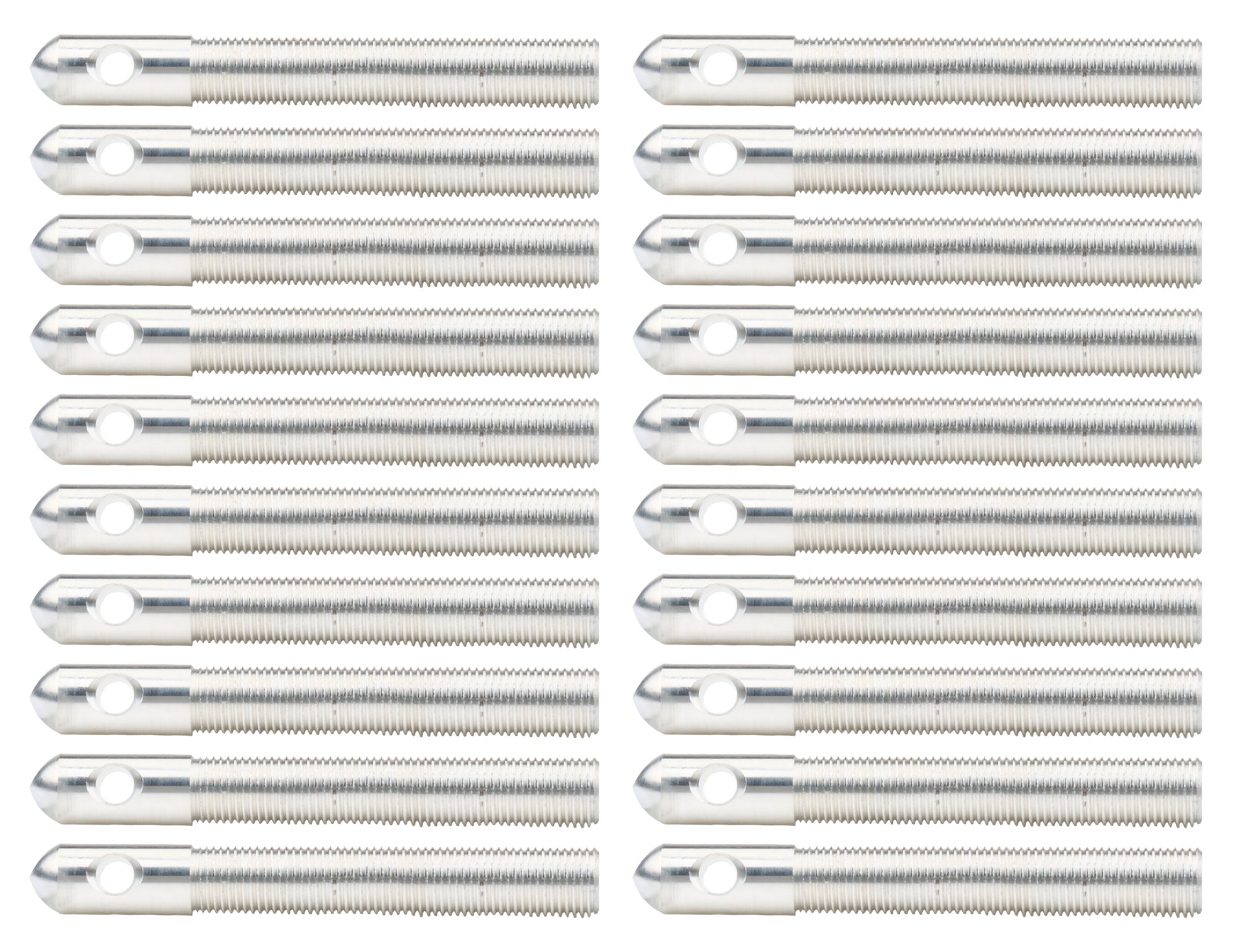 Alum Hood Pins 1/2in 1/4in Holes Silver 20pk