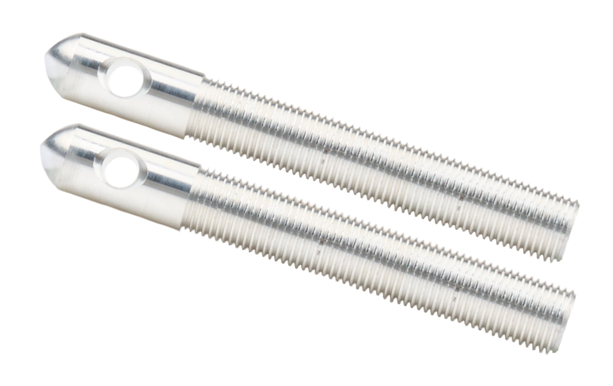 Alum Hood Pins 1/2in 1/4in Holes 2pk Silver