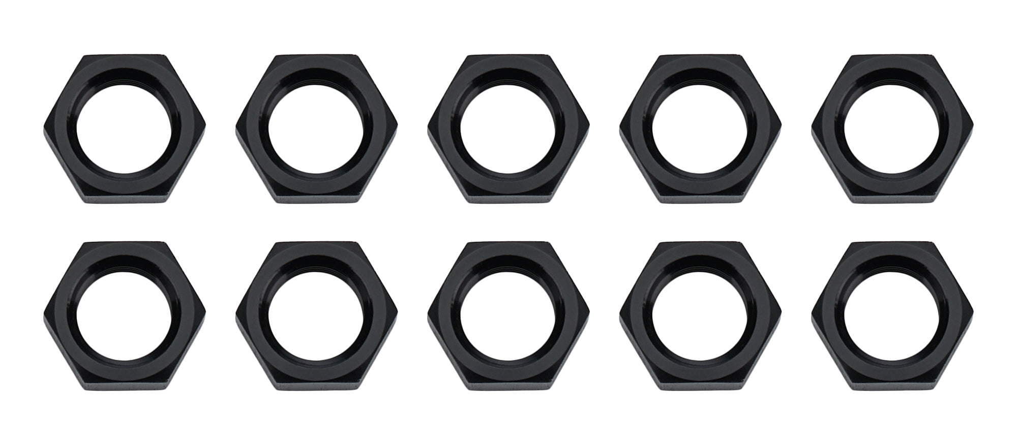 Bulkhead Nuts Black -3 Black 10pk