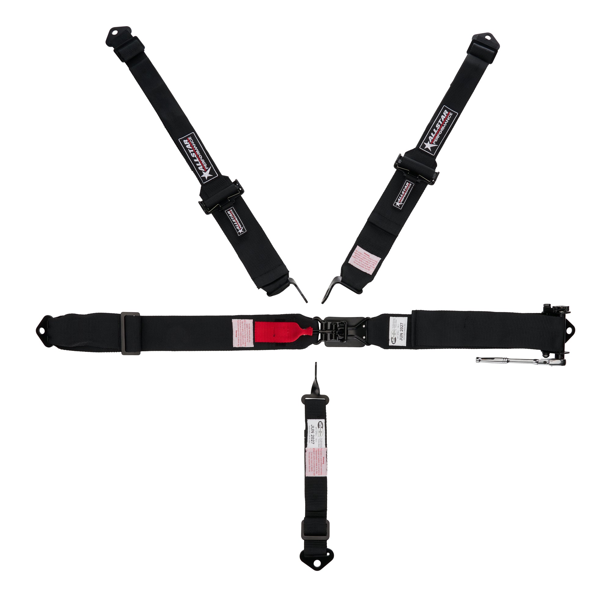 5-Pt Harness L&L Ratchet 3in Belts w/2in Shoulder