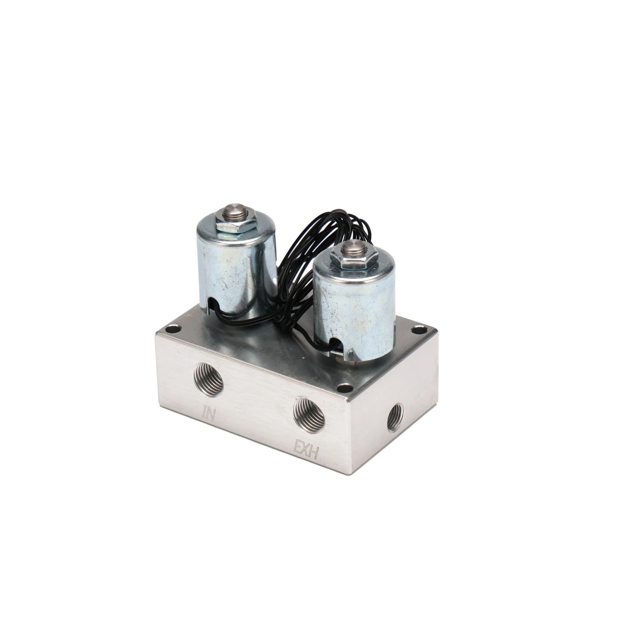3/8" NPT Two Solenoid Air Valve Manifold Air Ride Suspension Air Bags