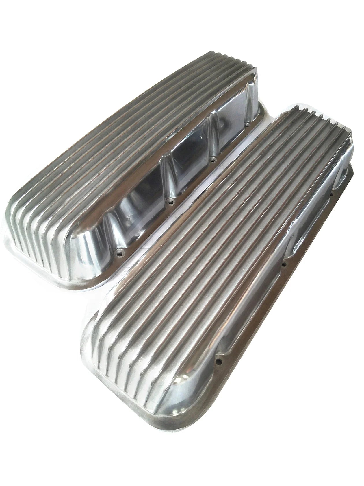 Tall Nostalgic Aluminum Fully Finned Valve Cover 1965-95 BBC 396-502 w/ Hole